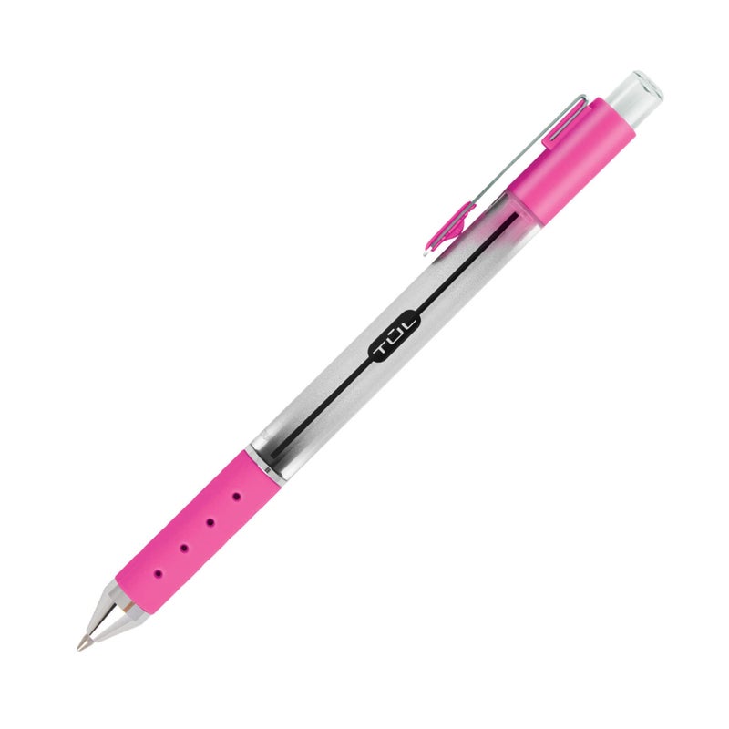 TUL Retractable Gel Pens, Bullet Point, 0.7 mm, Gray Barrel, Assorted Bright Ink Colors, Pack Of 8 - Image 4